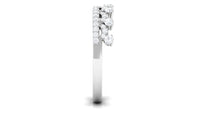 Natural Diamond Half Eternity Ring in Crown Style