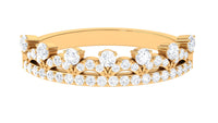 Natural Diamond Half Eternity Ring in Crown Style