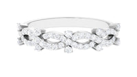 Designer Natural Diamond Infinity Half Eternity Ring