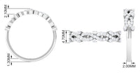 Designer Natural Diamond Infinity Half Eternity Ring