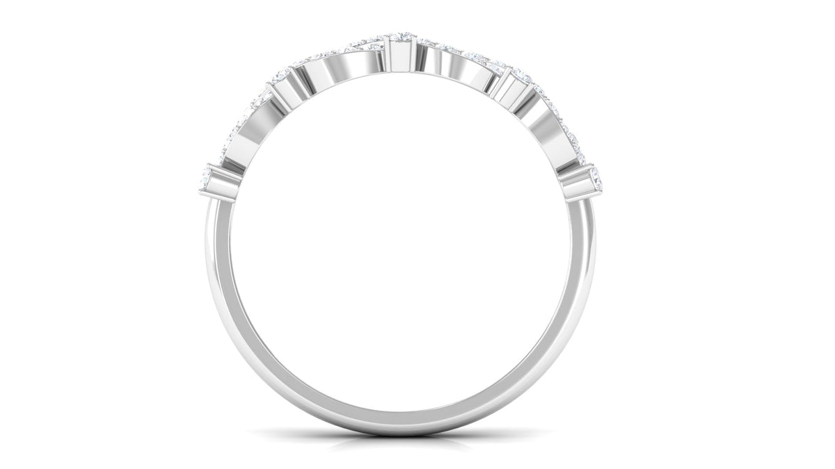 Designer Natural Diamond Infinity Half Eternity Ring