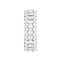 Certified Wide Moissanite Designer Wedding Band
