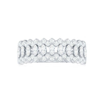 Certified Moissanite Designer Half Eternity Band Ring