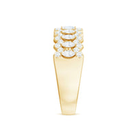 Certified Moissanite Designer Half Eternity Band Ring