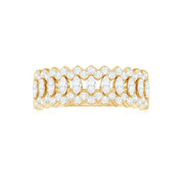 Certified Moissanite Designer Half Eternity Band Ring