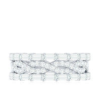 Certified Thick Moissanite Infinity Wedding Band Ring