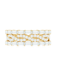 Certified Thick Moissanite Infinity Wedding Band Ring