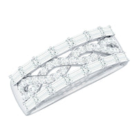 Infinity Style Moissanite Half Eternity Band Ring