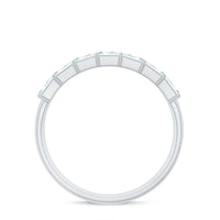 Infinity Style Moissanite Half Eternity Band Ring