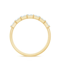 Infinity Style Moissanite Half Eternity Band Ring