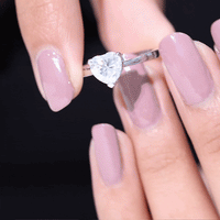 Certified 7 MM Moissanite Heart Ring For Women