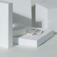Certified Moissanite Solitaire Engagement Ring for Men
