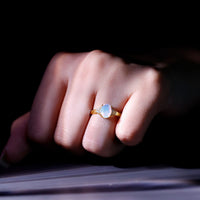 1.2 Carat Classic Ethiopian Opal Oval Engagement Ring
