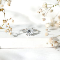 Certified 3 Carat Lab Grown Diamond Solitaire Engagement Ring