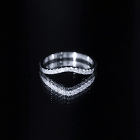 Certified Lab Grown Diamond Curved Stackable Ring