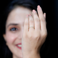 Certified Lab Grown Diamond Curved Stackable Ring