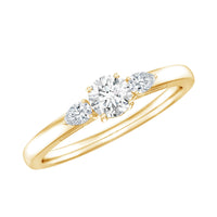 Certified Moissanite 3 Stone Promise Ring