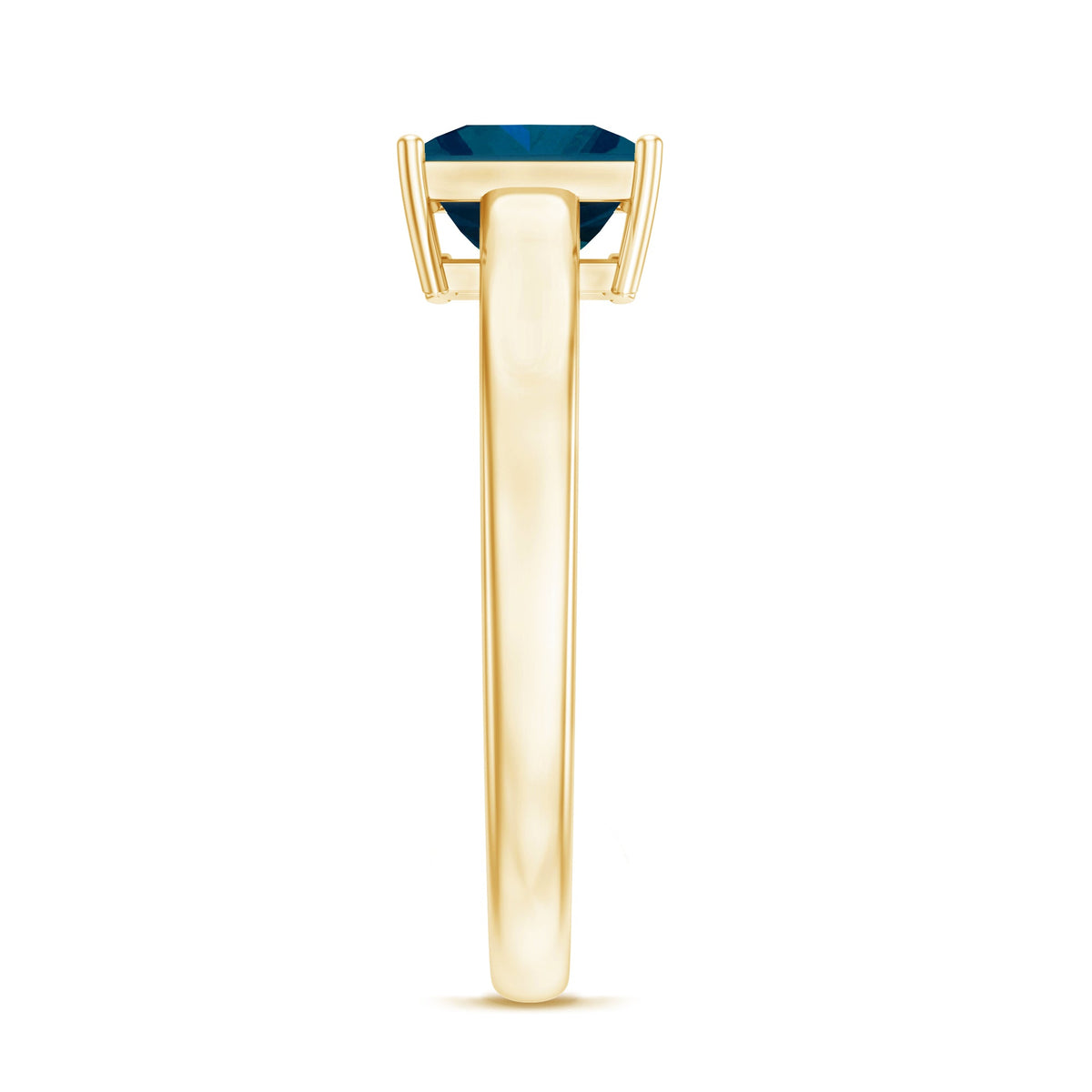 1 Carat Princess Cut London Blue Topaz Solitaire Ring