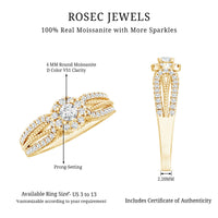 Vintage Looking Moissanite Engagement Ring For Women