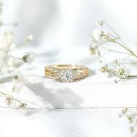 Vintage Looking Moissanite Engagement Ring For Women