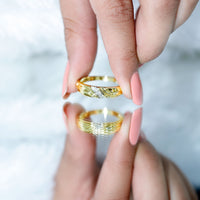 Certified diamond three-stone band ring for men by Rosec Jewels, showcasing a sleek silver design with sparkling diamonds.