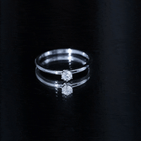 Peg Head Set Diamond Promise Ring for her