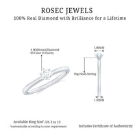 Peg Head Set Diamond Promise Ring for her