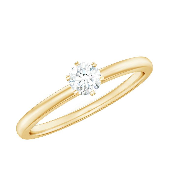 Rosec Jewels diamond promise ring for her featuring a peg head design with sparkling diamonds on a elegant ring band.