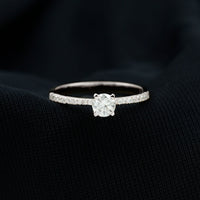 Natural Diamond Promise Ring with Side Stones