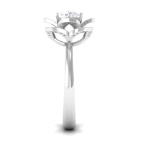 1 CT Zircon Vintage Floral Engagement Ring
