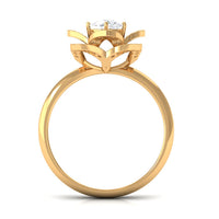 1 CT Zircon Vintage Floral Engagement Ring