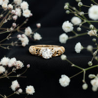 3/4 CT Cubic Zirconia Vintage Inspired Engagement Ring