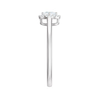 Certified Moissanite Promise Ring for Her with Halo