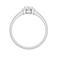 Certified Moissanite Promise Ring for Her with Halo