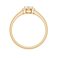 Certified Moissanite Promise Ring for Her with Halo