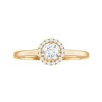 Certified Moissanite Promise Ring for Her with Halo