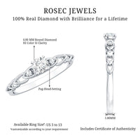 Genuine Diamond Minimalist Promise Ring with Certificate