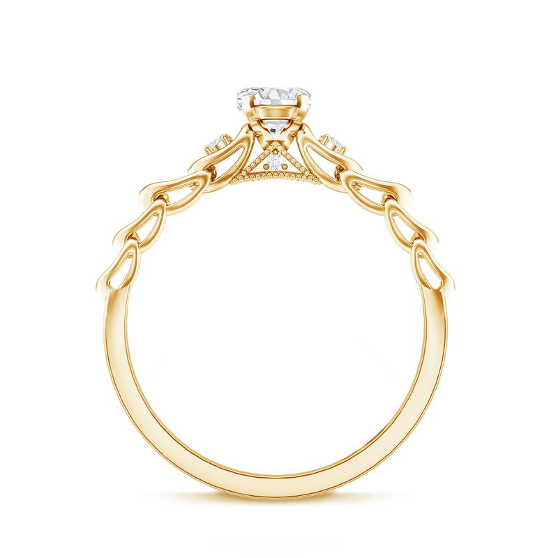 Genuine diamond minimalist promise ring by Rosec Jewels featuring a sleek band and a sparkling diamond centerpiece.