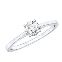 Solitaire Moissanite Promise Ring in Cathedral Shank