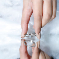 Solitaire Moissanite Promise Ring in Cathedral Shank