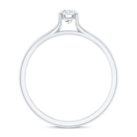 Promise Ring with Moissanite in Claw Setting