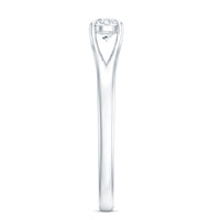 Promise Ring with Moissanite in Claw Setting