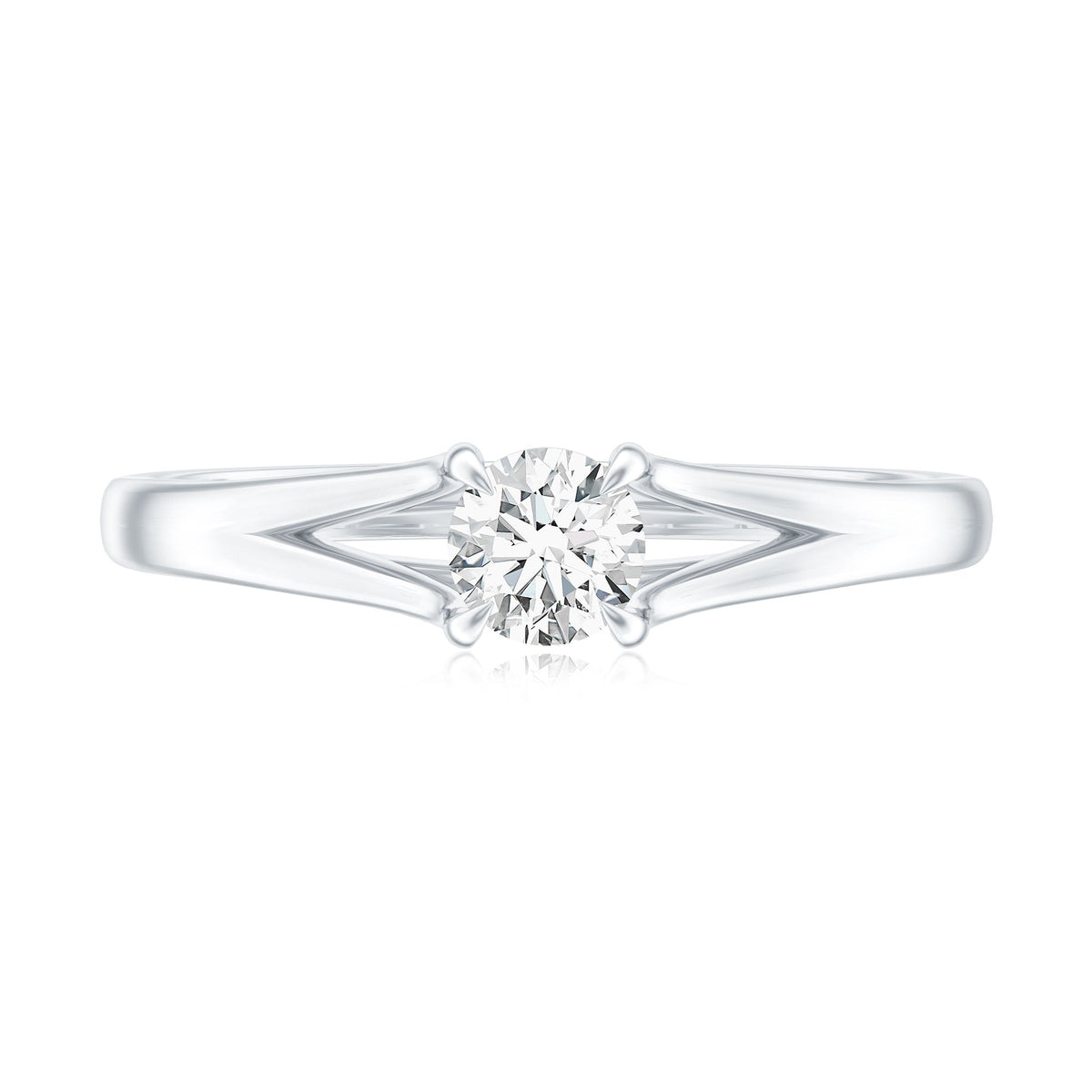 Promise Ring with Moissanite in Claw Setting