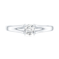 Promise Ring with Moissanite in Claw Setting
