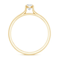 Promise Ring with Moissanite in Claw Setting