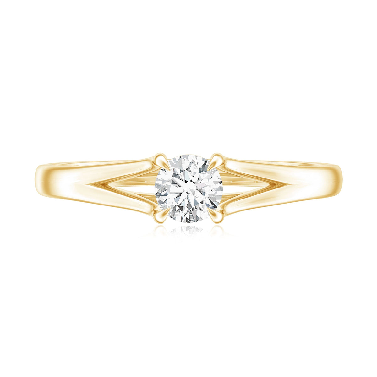 Promise Ring with Moissanite in Claw Setting