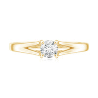 Promise Ring with Moissanite in Claw Setting