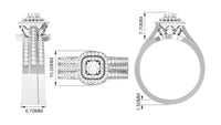 Zircon Statement Bridal Ring Set of 3