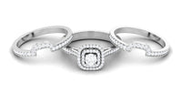 Zircon Statement Bridal Ring Set of 3