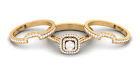 Zircon Statement Bridal Ring Set of 3